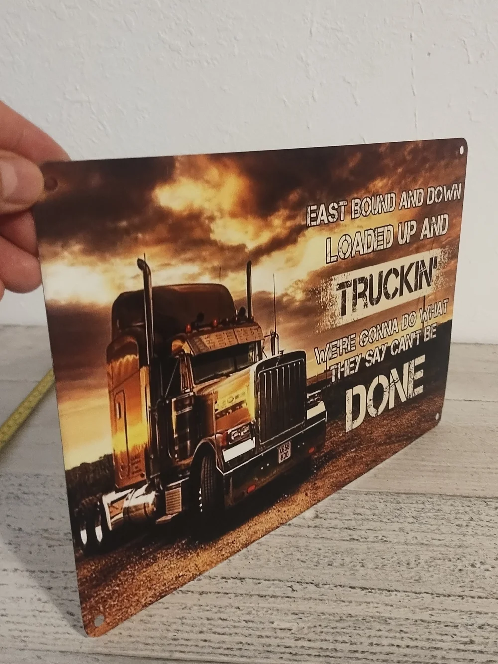 Metal Poster, Gift For Trucker, very good condition 12